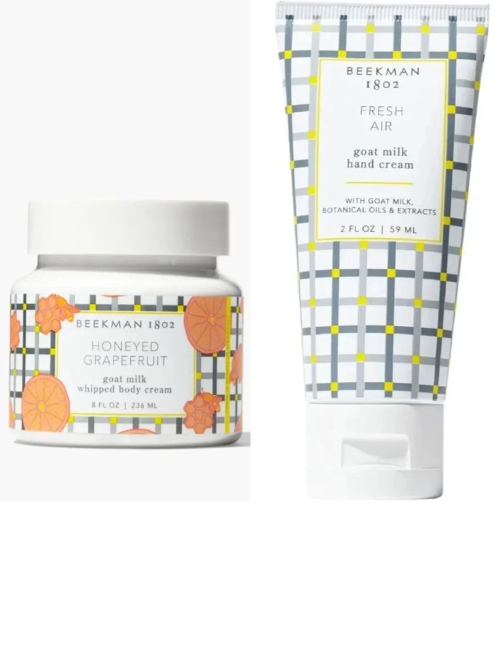 Beekman 1802 Goat Milk Bundle Fresh Air Hand Cream Honeyed Grapefruit Body Cream